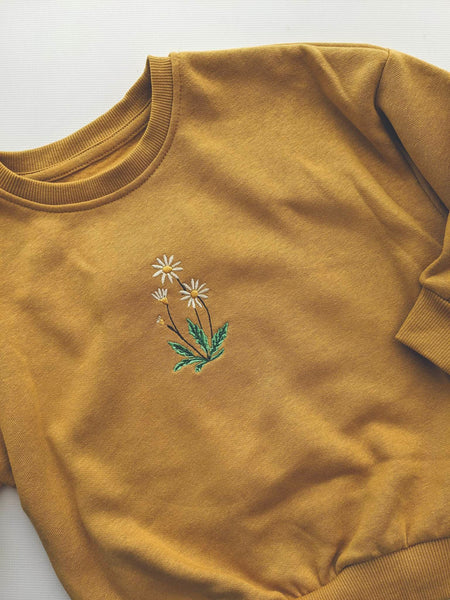 Daisy embroidered sweater- Adult