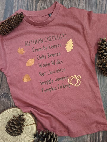 'Autumn Checklist' T-shirt