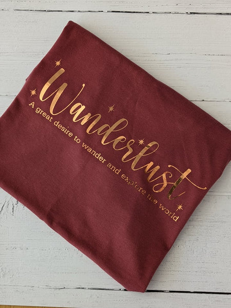 'Wanderlust' T-shirt- Adults